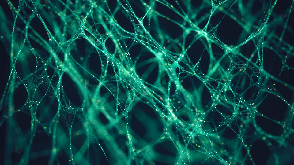 A conceptual visualization of an artificial neural network